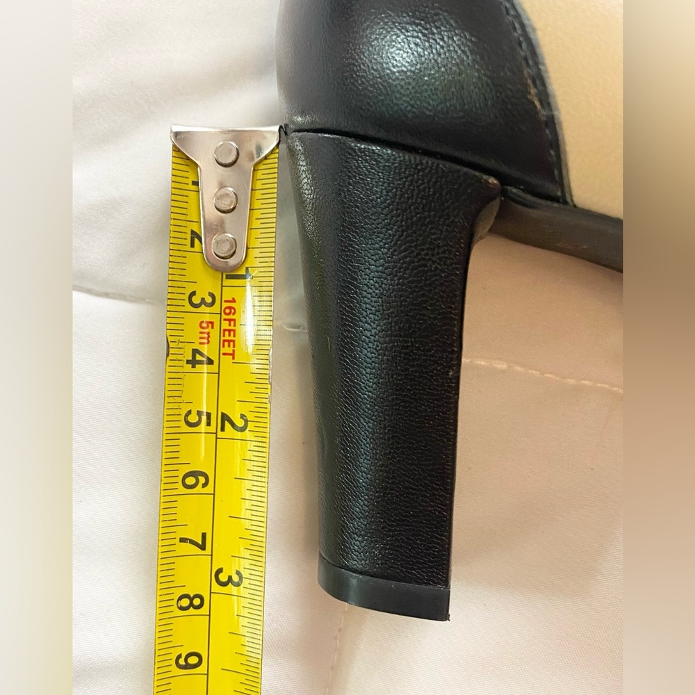 Talbots Cream and Black Peep Toe Heels - Picture 10 of 11